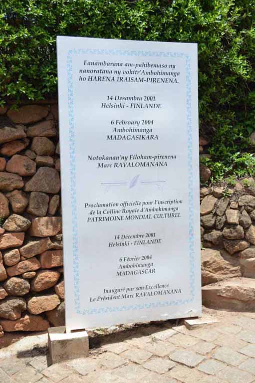 Ambohimanga patrimoine mondiale de l'UNESCO