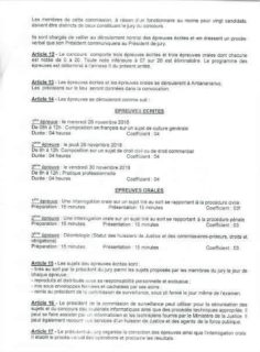Avis de Concours d'aptitude à la profession d'Huissier de justice et de commissaire priseur