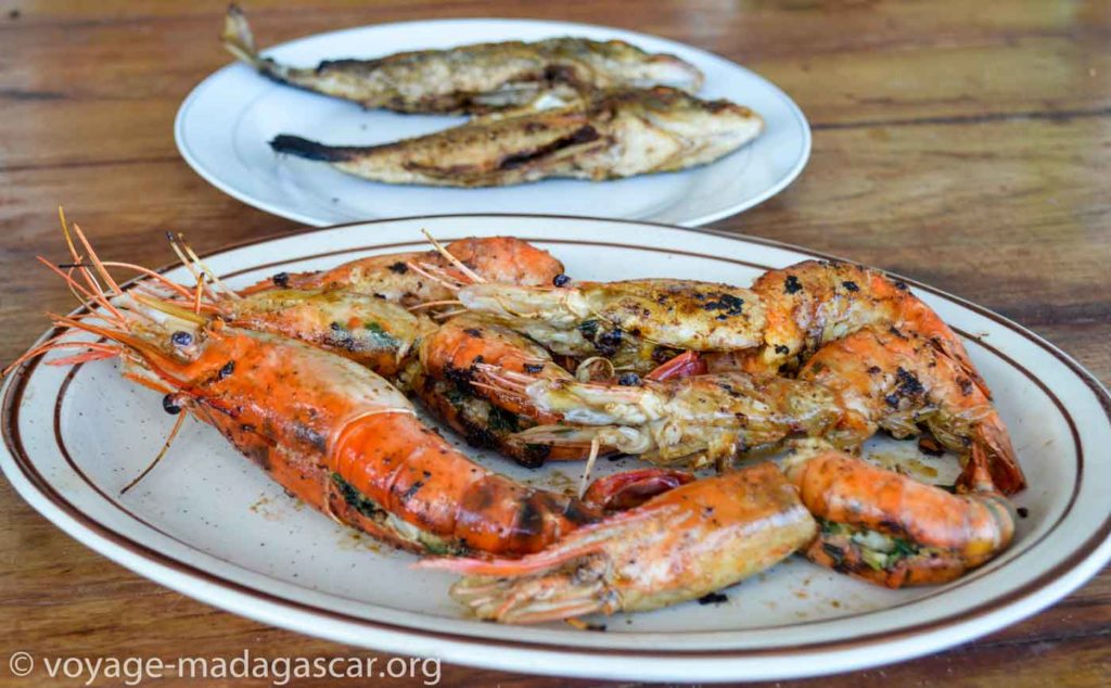 Camarons grillés - Gambas grillées Camarons grillés