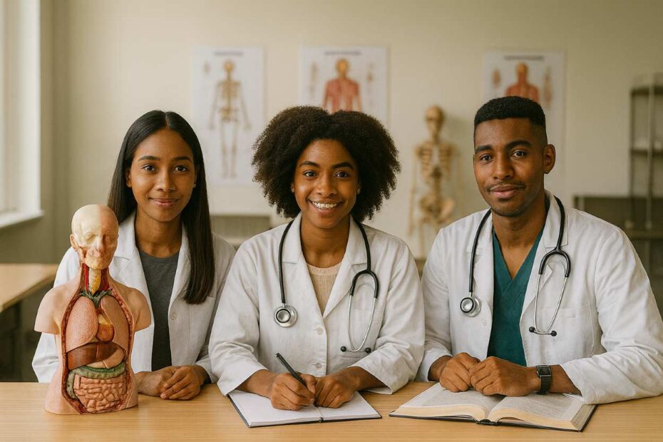 Etudiants en cursus en médecine à Madagascar