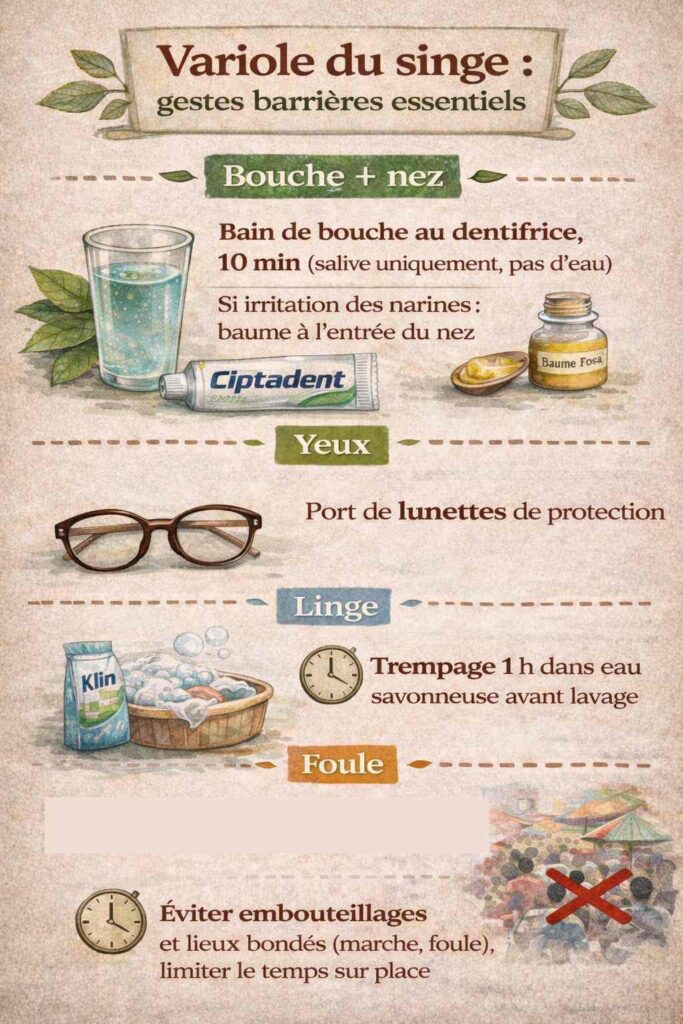 Gestes barrières pour contrer la variole du singe