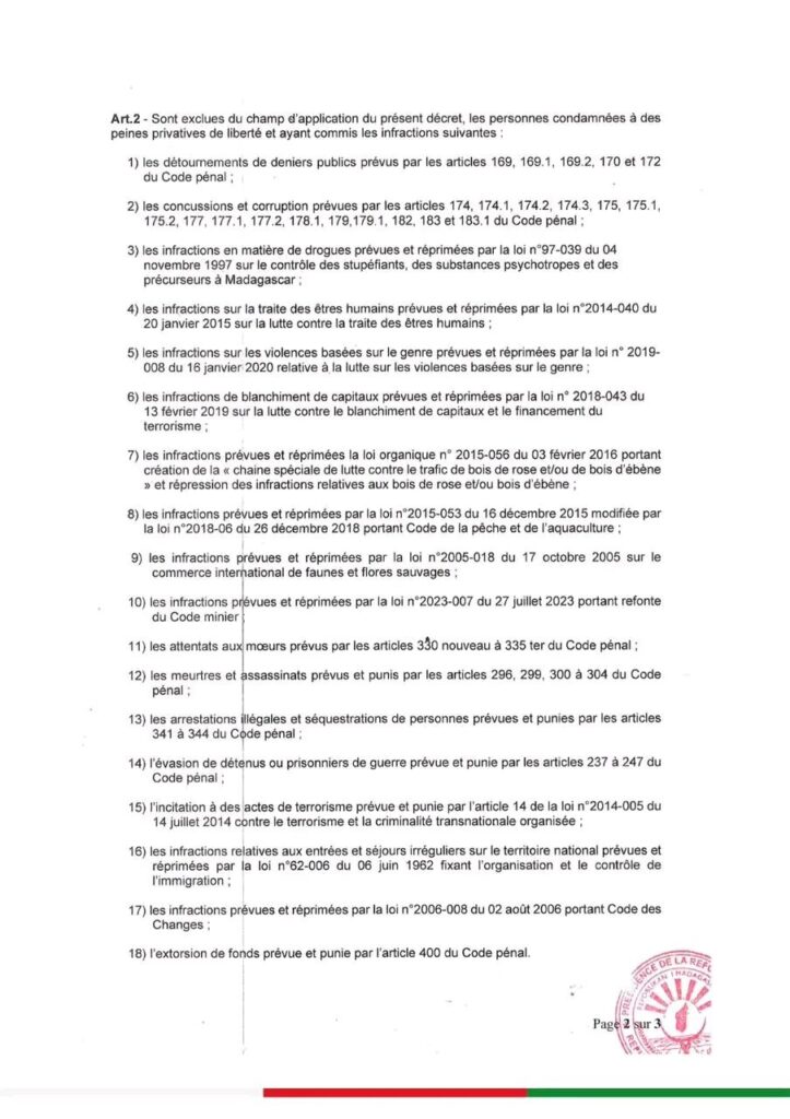 Michaël Randrianirina : Discours de fin d’année du Président du Fanavaozana Grace présidentielle 2