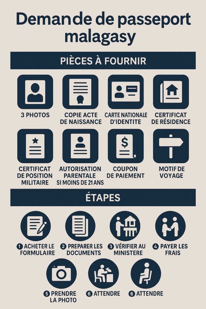 Passeport Malagasy : pour tout savoir Infographie demande de passeport malagasy