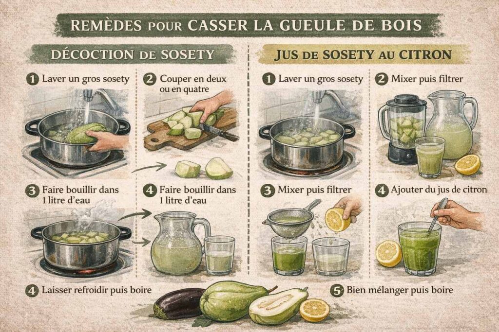 Remède pour casser la gueule de bois Infographie : Remèdes naturels contre la gueule de bois