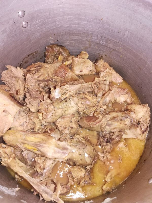 Oie au gingembre preparation