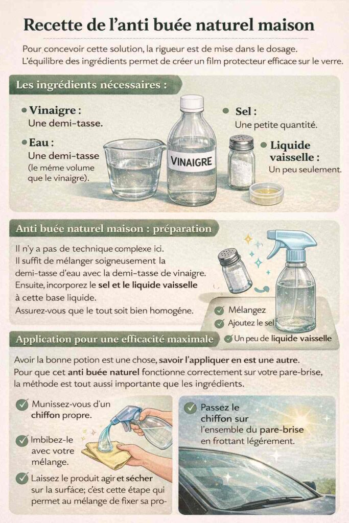 Anti buée naturel maison : recette