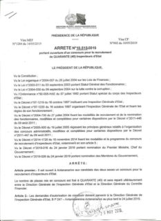 Recrutement de 40 élèves inspecteurs d'Etats