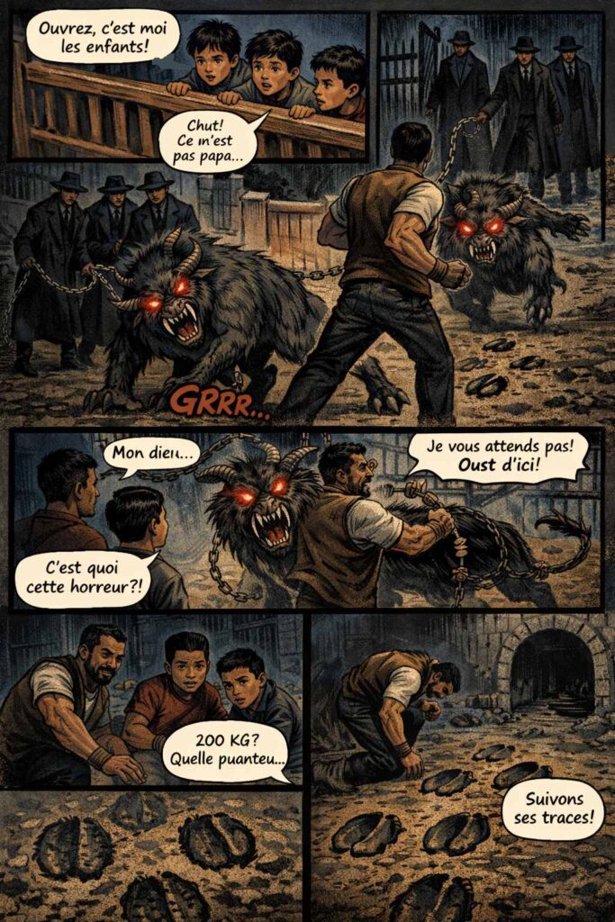 La bête aux yeux rouges et le père boxeur