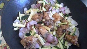 Poulet aux courgettes